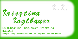 krisztina koglbauer business card